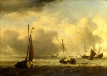 212/velde, willem van de, the younger - dutch ships and small vessels offshore in a breeze